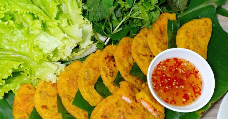 Dia banh can va banh xeo mini hap dan